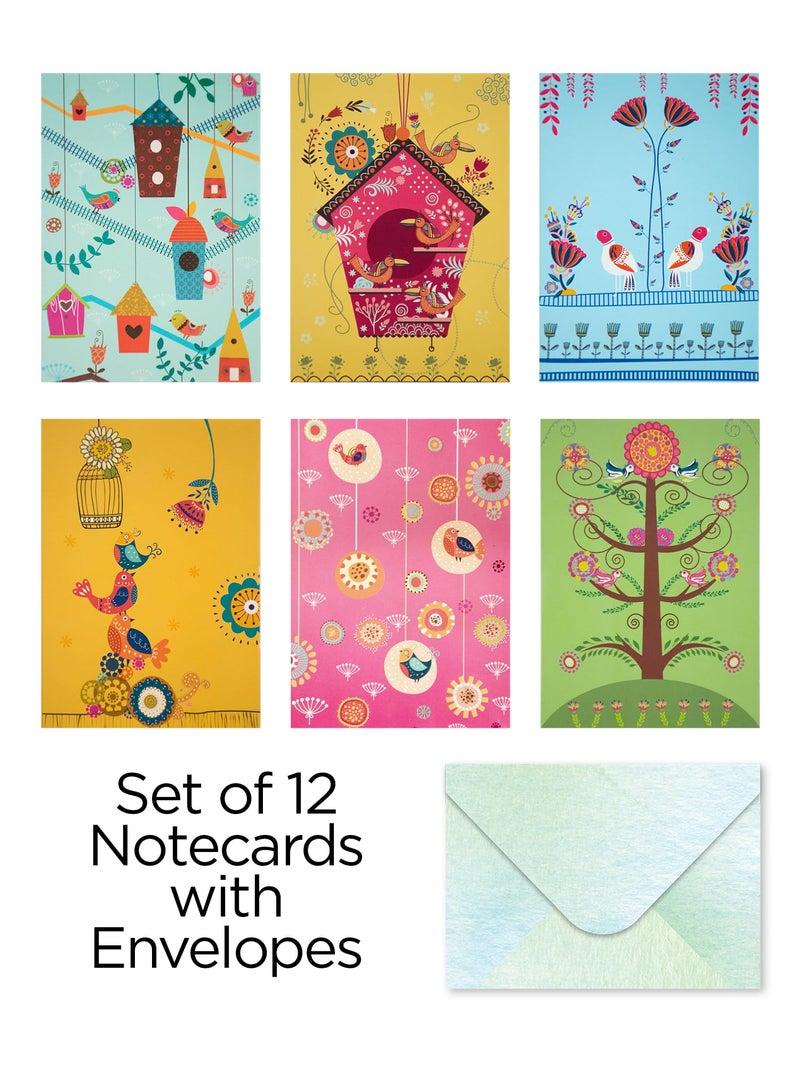 DOODLE Treasure Trove – Set of 12 Thank You Notecards with Envelopes | 4.25 x 3 Inch | 6 Unique Designs (2 Each) | Blank Greeting Cards for All Occasions - Image 2