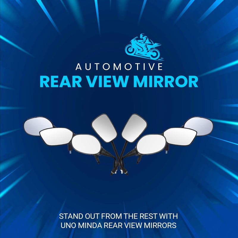 UNO Minda RV-1008L Shatterproof Glass Rear View Mirror Left Hand for Bajaj Avenger Street 150/ Avenger Street 180 - Image 5