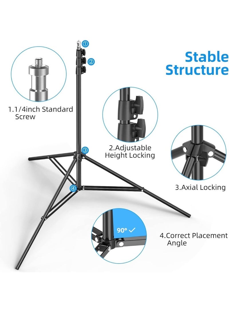 GUDOO خلفية 200 × 200 سم لمجموعة خلفية التصوير مع حامل شاشة سوداء خلفية مع مجموعة حامل حقيبة مشبك لتدفق الفيديو تكبير/تصغير الشاشة السوداء خلفية صورة استوديو التصوير الفوتوغرافي - Image 3