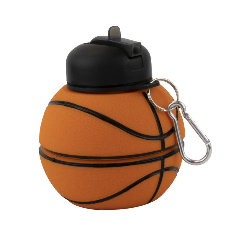 Maccabi Art Clip-On Collapsible 1 Liter  34 oz. size BPA-Free Silicone Basketball Large Water Bottle for Kids - Image 5