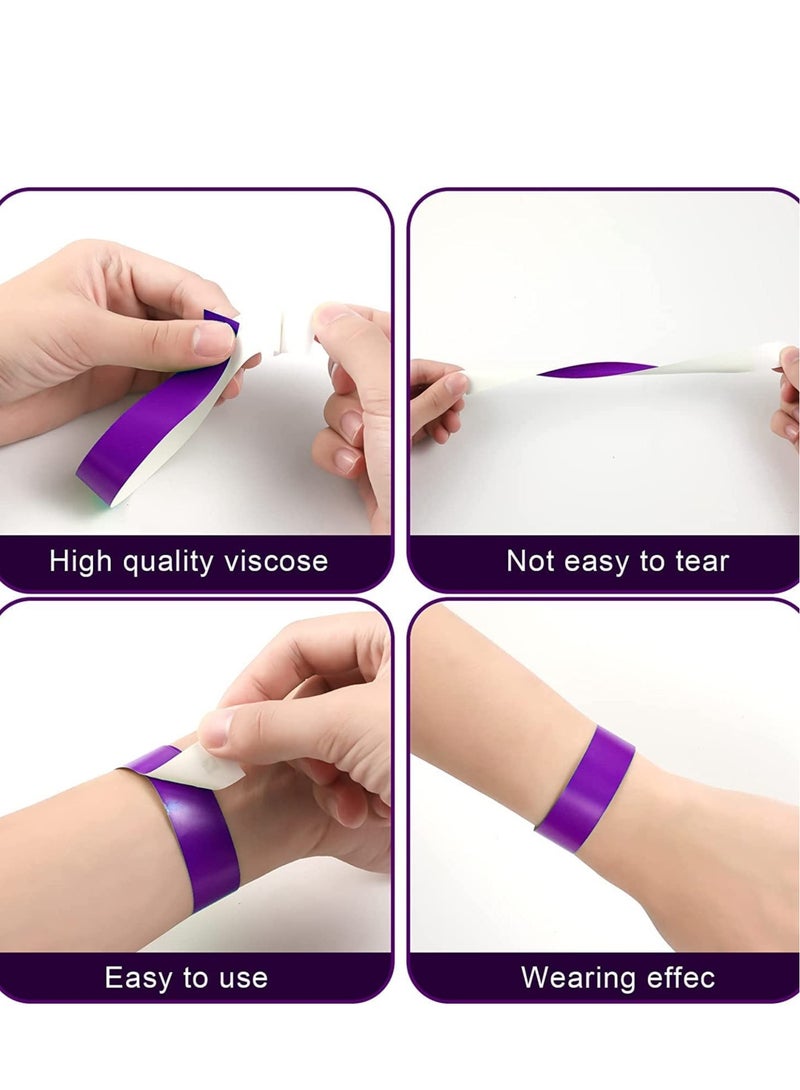 SYOSI 600pcs Neon Wristbands Waterproof Paper Bracelets Event Colorful Wrist Party Bands Armbands for Events Festivals Concerts  - Image 2