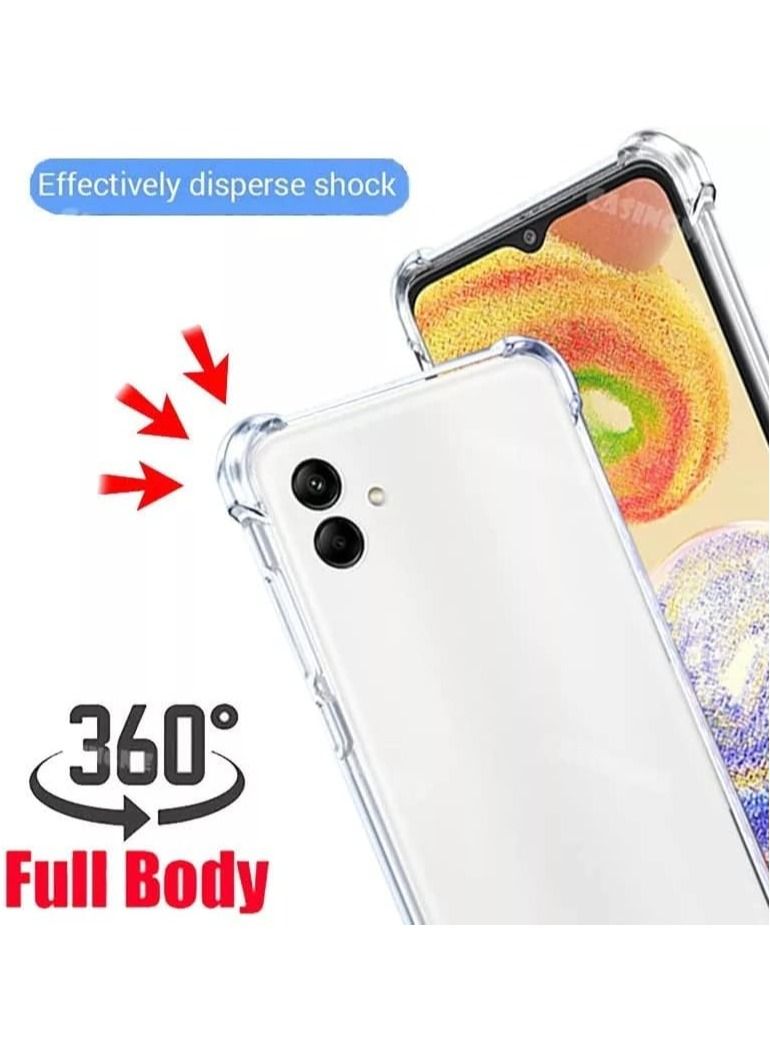 جراب Samsung Galaxy A04 / Samsung Galaxy M13 5G شفاف وشفاف وغطاء خلفي مرن من السيليكون الناعم ومقاوم للصدمات مع ركن ممتص للصدمات مقوى لهاتف Samsung Galaxy A04 / M13 5G شفاف - Image 2