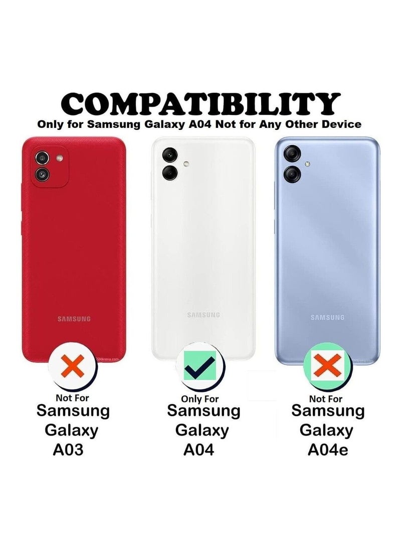 جراب Samsung Galaxy A04 / Samsung Galaxy M13 5G شفاف وشفاف وغطاء خلفي مرن من السيليكون الناعم ومقاوم للصدمات مع ركن ممتص للصدمات مقوى لهاتف Samsung Galaxy A04 / M13 5G شفاف - Image 3
