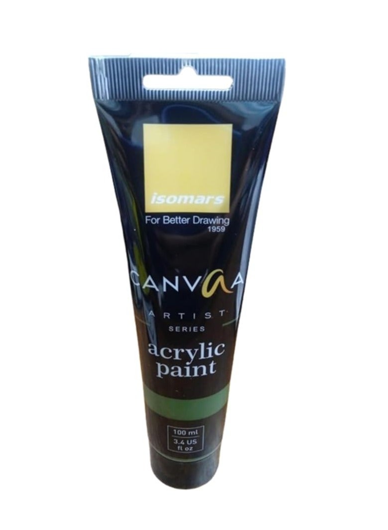 Isomers Canvaa Acrylic Paint 100ml Vibrant Pigmented & Fadeproof Colors - ARTIST SERIES - For Canvas Painting, Scrap Book, Paper Board, Wood & Terracotta Sap Green - Image 1