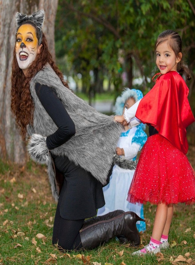 Anyumocz 4Pcs Wolf Ears Costume,Werewolf Costume with Headband,Gloves,Tail, for Women,Girls,Halloween Dress-Up Accessories Kit - Image 2