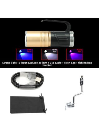 Highlight LED Night Fishing Lights Fishing Lights Blue Light Zoom Fishing Gear USB Strong Light Rechargeable Fish Flashlight-Color:3 Light Set 3: Lamp + Line + Cloth Bag + Fishing Box Rack - pzsku/Z0C6D629021D1757F194EZ/45/1746217897/424cd1e7-dea0-41f8-aeb1-7d017c4279bc