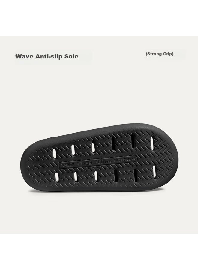 Park Xi Puxi Ripple Cool Slippers Bathroom Anti-slip Slippers Women Home Indoor Shower Quick-drying Eva Leak-proof Slippers Men - Image 2