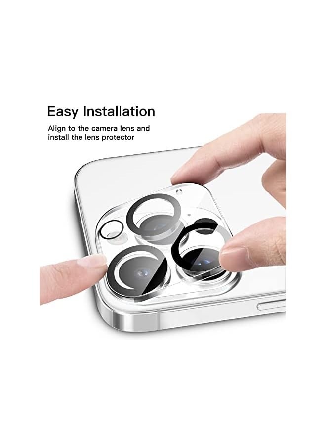 جي تيك واقي عدسة الكاميرا لهاتف iPhone 14 Pro 6.1 بوصة وiPhone 14 Pro Max 6.7 بوصة، زجاج مقسى 9H، مضاد للخدش، صديق للحافظة، لا يؤثر على اللقطات الليلية، شفاف عالي الدقة، 3 عبوات - Image 4