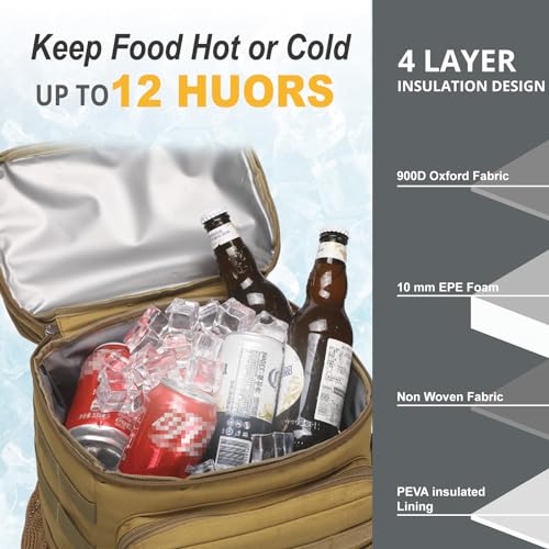 ATRIPACK Tactical Backpack Cooler,Soft Lightweight Leakproof Cooler Backpack,Insulated Cooler Bag,Portable Soft Cooler Bag Waterproof for Beach, Travel, Camping, Picnic, Hiking - Image 3