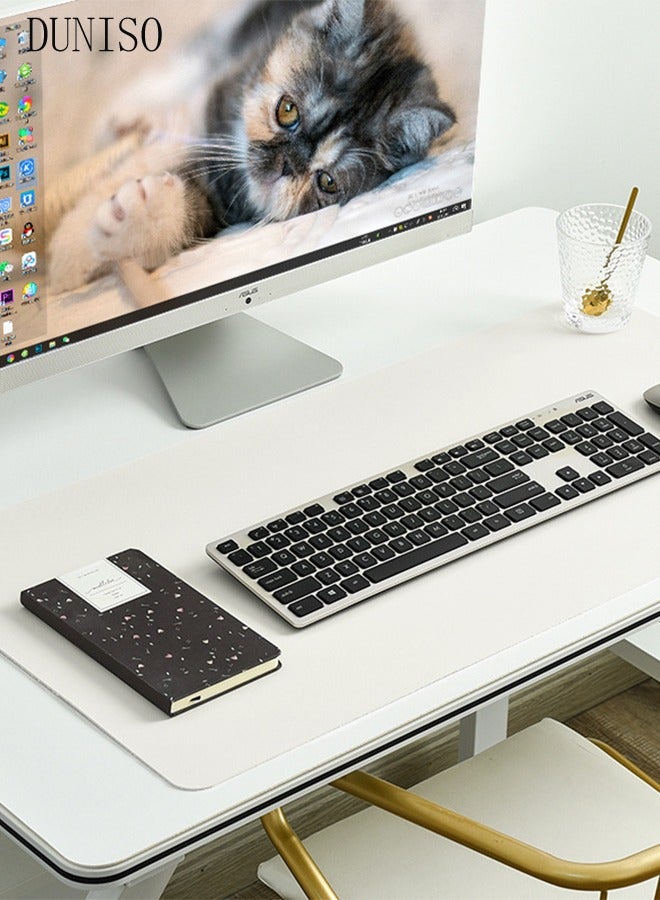 DUNISO Leather Desk Pad Protector Office Desk Mat Large Mouse Pad Non-Slip Leather Desk Blotter Laptop Desk Pad Waterproof Desk Writing Pad for Office and Home
