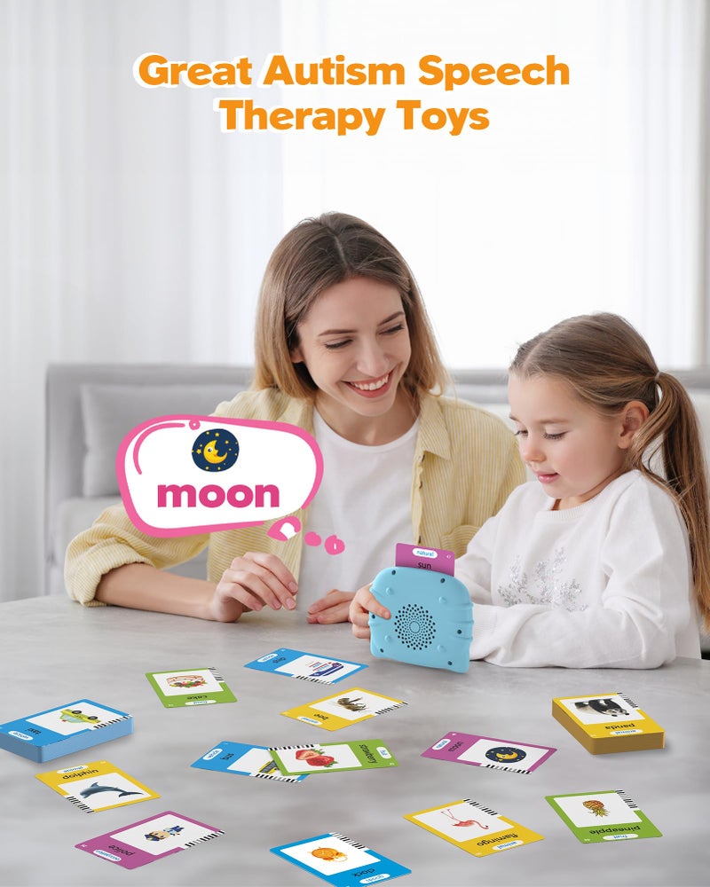 Airbition Talking Flash Cards for Toddler 1 2 3 4 Year Olds, Language Learning Toys, Pocket Speech Therapy Toys, Autism Toys, Montessori Toys with 224 Words, Children's Sensory Educational Toys - Image 4