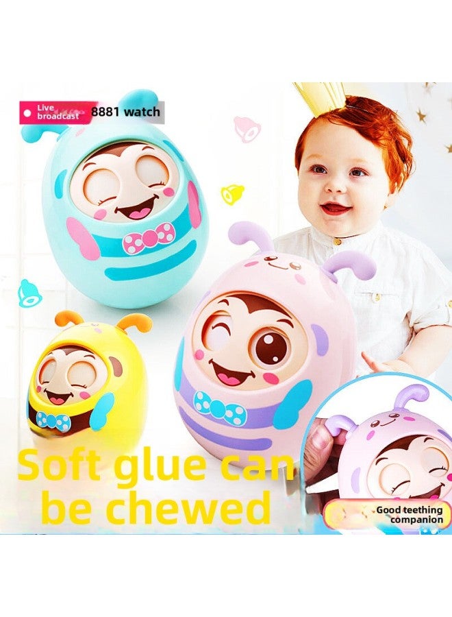 Tumbler Toy Baby Baby Can Bite Rattle Bell Blink 6 Months Child 1 Year Old Child Early Education Rattle-Color:Pink Bite Tumbler Collection Plus Purchase And Delivery - Image 2