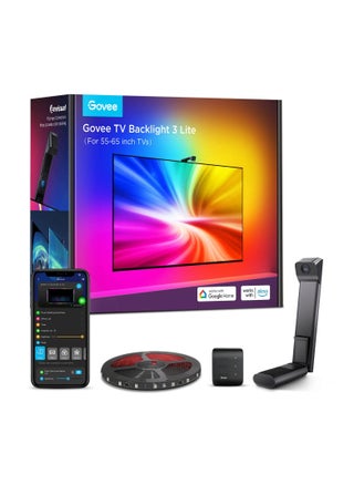 Govee TV Backlight 3 Lite RGBIC Wi-Fi for 55-65 Inch TV with Fish-eye Correction function with Voice and APP Control - pzsku/Z0C6DA148CBDE48745D69Z/45/_/1739457528/1bdbb2e4-88b6-454a-9790-2afe35b0a8ee