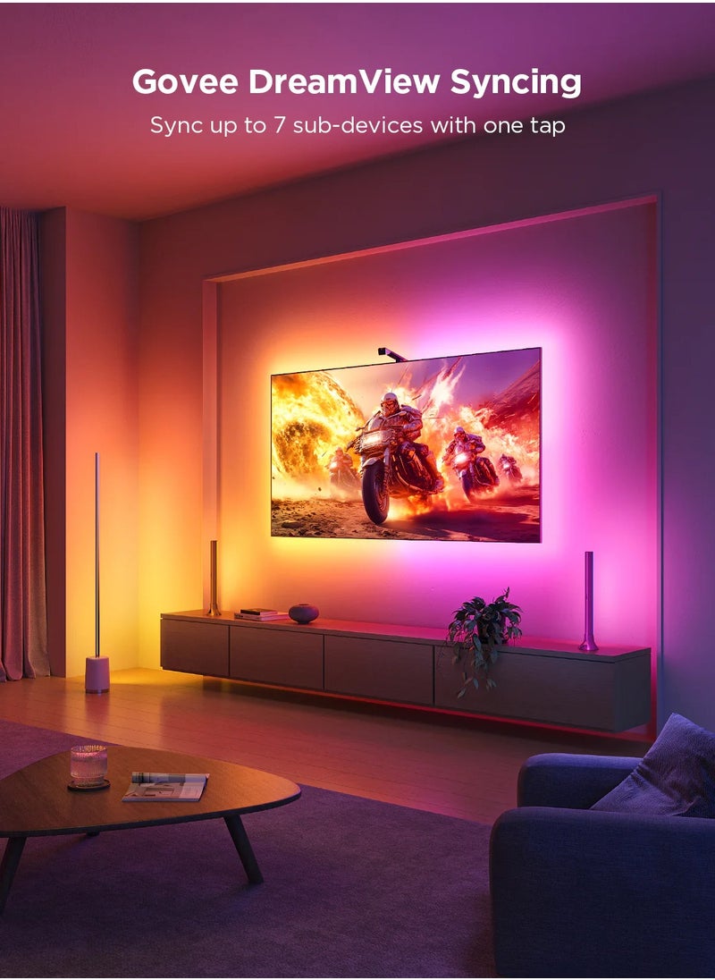 Govee TV Backlight 3 Lite RGBIC Wi-Fi for 55-65 Inch TV with Fish-eye Correction function with Voice and APP Control