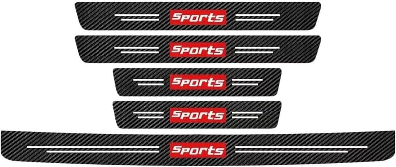 Car Door Sill Protector for VW Scirocco 1975–1988,Door Entry Guard Carbon Fiber Style,Scratch Resistant Door Step Sticker,Scuff Plate Cover,Automotive Accessories,5PCS - Image 1