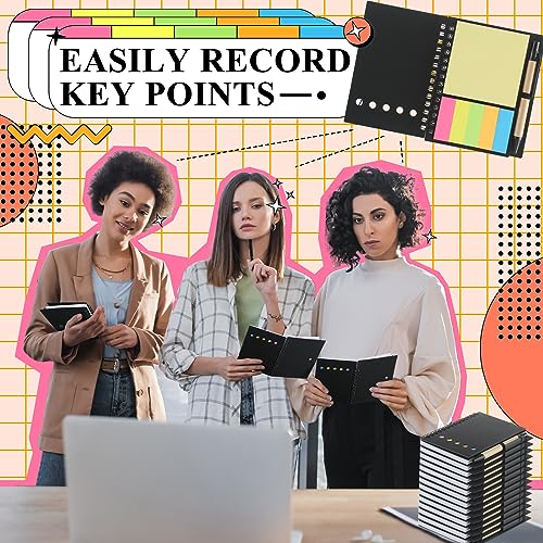Qilery 30 Pack Lined Spiral Notebook Small Notepad and Pen Set Steno Pads Lined Notepad Black Pocket Notebook for Business Office School Supplies - Image 3