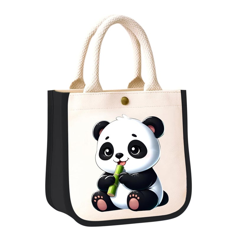 HOBBY INDIA Kids Lunch Bag | Cute & Stylish Mini Tiffin Bag for Boys & Girls | Cute Cotton Cartoon Design I Perfect For Picnic Tuition School, Preschool & Playschool - Image 1