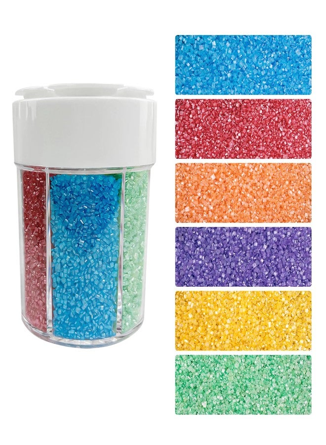 LEBERY Sanding Sugar Red Orange Blue Green Yellow Purple Sugar Sprinkles Sugars Crystals for Baking Decorating Edible Crystals Pearl Sugars for Cake Cookie Ice Cream Christmas Wedding Holiday Decor 6.7 Oz - Image 1