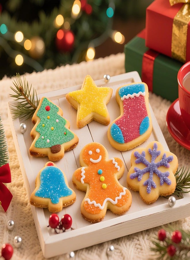 LEBERY Sanding Sugar Red Orange Blue Green Yellow Purple Sugar Sprinkles Sugars Crystals for Baking Decorating Edible Crystals Pearl Sugars for Cake Cookie Ice Cream Christmas Wedding Holiday Decor 6.7 Oz - Image 4