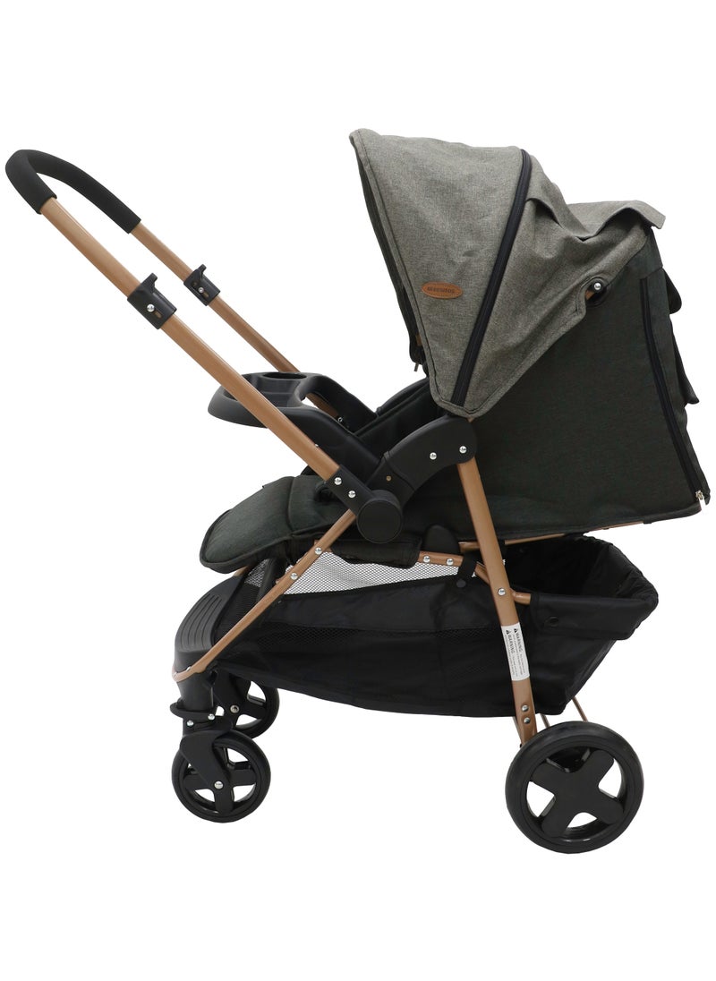 Bebesitos - DualView Travel System Reversible Stroller with Newborn Car Seat - Grey - Image 1