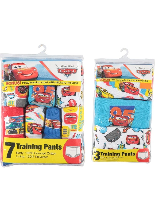 Disney boys Cars 3pk Training Pants & 4pk Briefs Underwear (pack of 7) - Image 3
