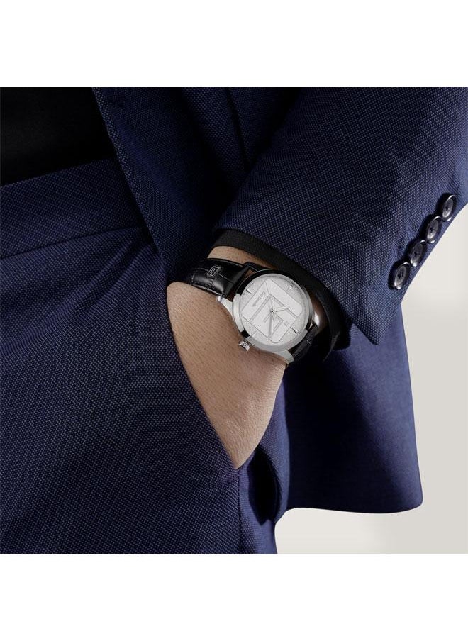 Guy Laroche Maxime 40mm Men's Analog Swiss Watch with Black Genuine Leather Strap  - Image 5