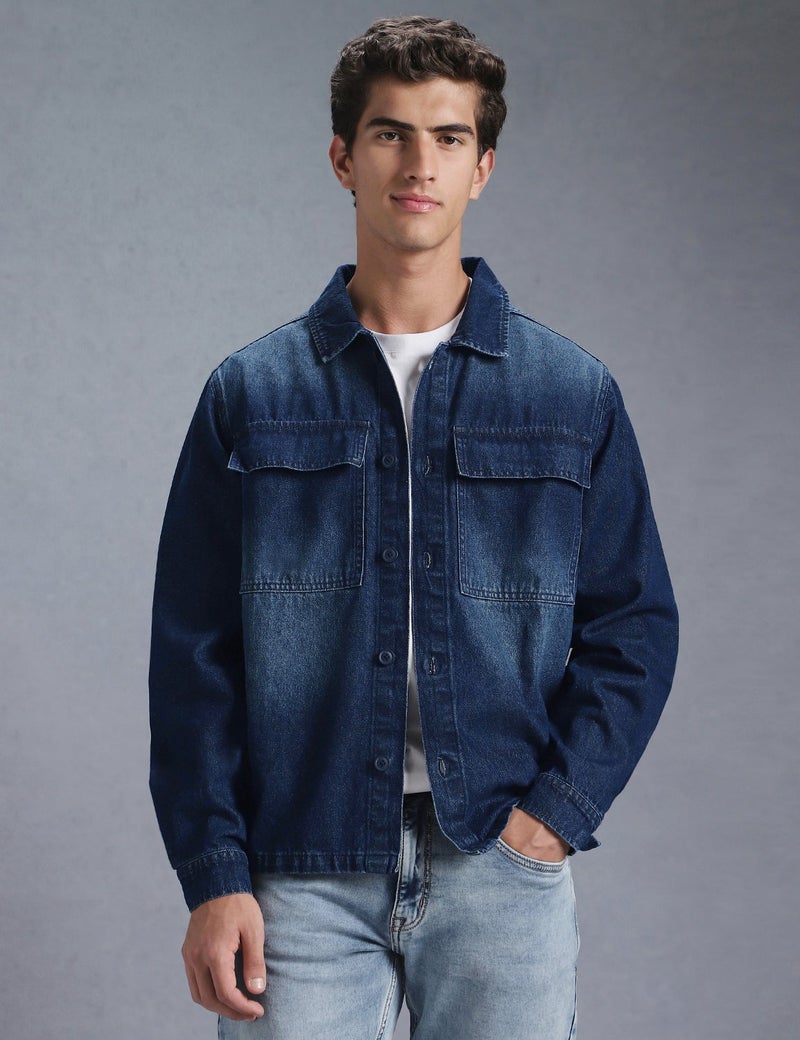 inkd Men's Full Sleeve Shacket - 100% Cotton | Regular Fit | Shirts for Men | Jacket for - Image 5