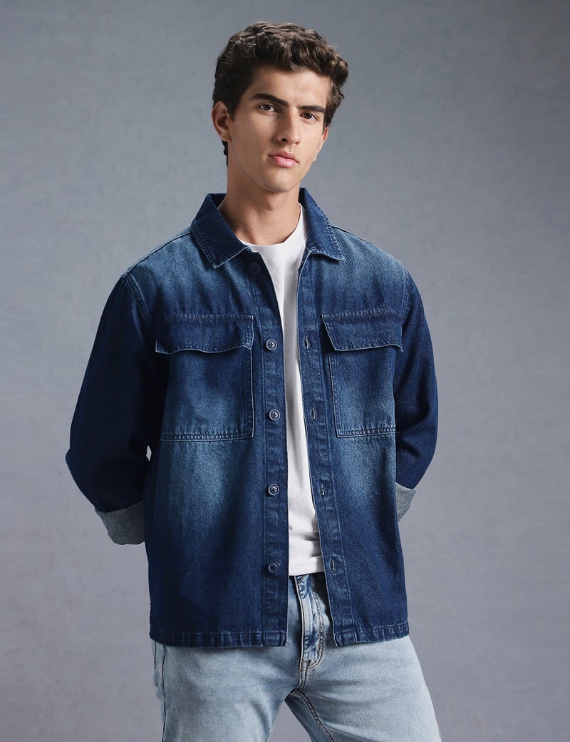 inkd Men's Full Sleeve Shacket - 100% Cotton | Regular Fit | Shirts for Men | Jacket for - Image 1