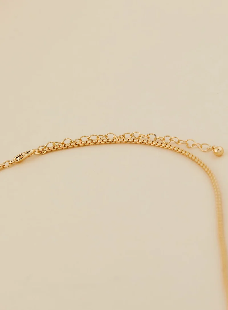 ELLA Pack Of 3 Chain And Tag Layered Necklaces