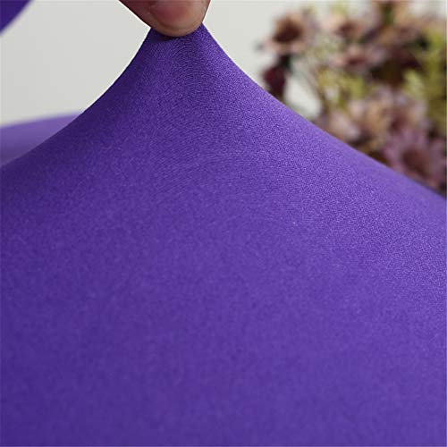 Jinzio Computer Office Chair Cover - Split Protective & Stretchable Cloth Polyester Universal Desk Task Chair Chair Covers Stretch Rotating Chair Slipcover, Purple - Image 4