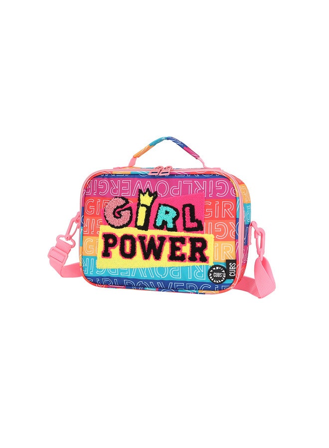 كابز حقيبة غداء مقاومة للماء بطبعة "قوة الفتيات" مع حزام كتف قابل للإزالة - Image 2