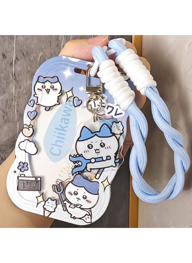 NIBEMINENT 1 - Piece Gikawa Kpop Photo Card Holder Pendant Key Chain ID Badge Holder ID Card Holder Photo Card Protector for School ID Office ID Access Card for Women Girls