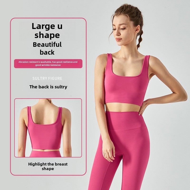New Womens Sports Bra Yoga Fitness Tank Top Ivory (cooling) - Image 5