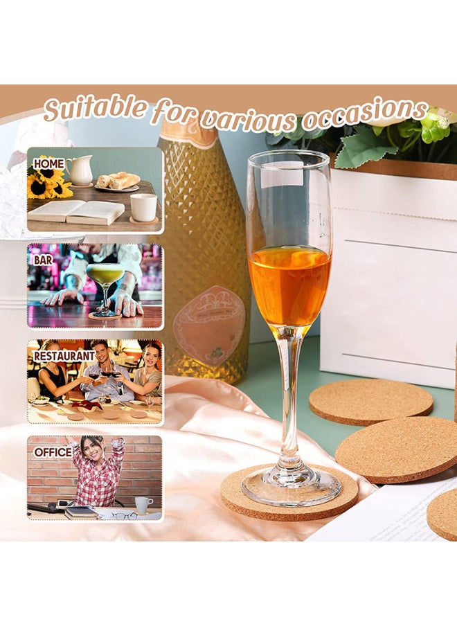 Generic - Cross-border Supply Cork Mat Cork Coaster Insulation Table Mat Kitchen Absorbent Non-slip Square Round Printable Pattern-Specifications:Square 100 * Thick 5mm - Image 1