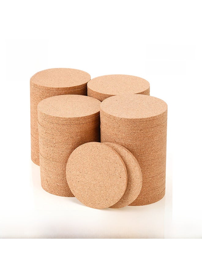 Generic - Cross-border Supply Cork Mat Cork Coaster Insulation Table Mat Kitchen Absorbent Non-slip Square Round Printable Pattern-Specifications:Square 100 * Thick 5mm - Image 1