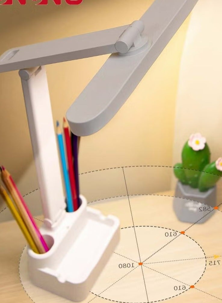 يو إن يو إن أس أدى مكتب مصباح مع منفذ الناقل التسلسلي العام ، مصباح طاولة مع 3 ألوان ، مصباح طاولة مع حامل الهاتف المحمول والتخزين البعيد ، أدى مكتب مصباح - Image 4