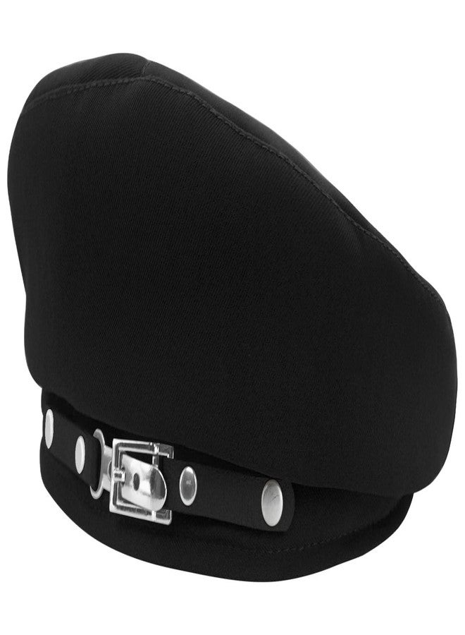 FEOYA Black Beret Hats for Women Classic French Cap Solid Color Cotton Artist Painter Beanie with Metal Decorative Buckle - Image 1
