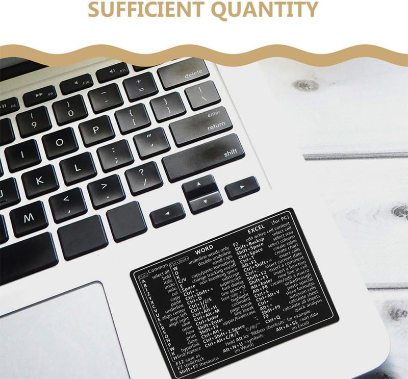Kisangel 10pcs Keyboard Shortcut Stickers Universal Laptop Quick Access Reference Guide Decals Removable Vinyl for Office and Spreadsheet Use - Image 3