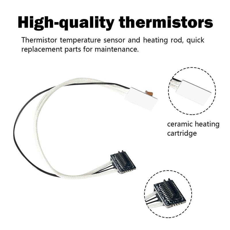 Heater Cartridge Kit: 24V 40W Heating Block with Thermistor Temperature Sensor and Heat-Insulating Clip for Flashforge AD5X Hot End 3D Printer Accessories Replacement Parts - Image 3