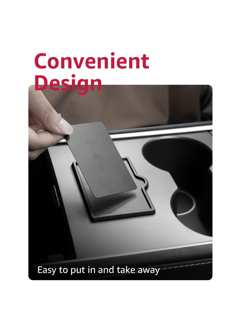 SYOSI - Key Card Holder, Fit for Tesla Model 3 Model Y Center Console Key Card Holder - Stops The Card From Sliding 2023 Upgrade, Perfectly Fit 2016-2023 Tesla Model 3 Model Y Vehicles - Image 1