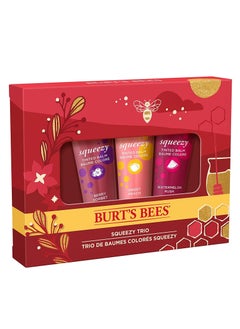 Burt's Bees Holiday Gift, 3 Lip Care Stocking Stuffer Products, Squeezy Trio Tinted Lip Balm Set - Berry Sorbet, Sweet Peach & Watermelon Rush  - Image 2