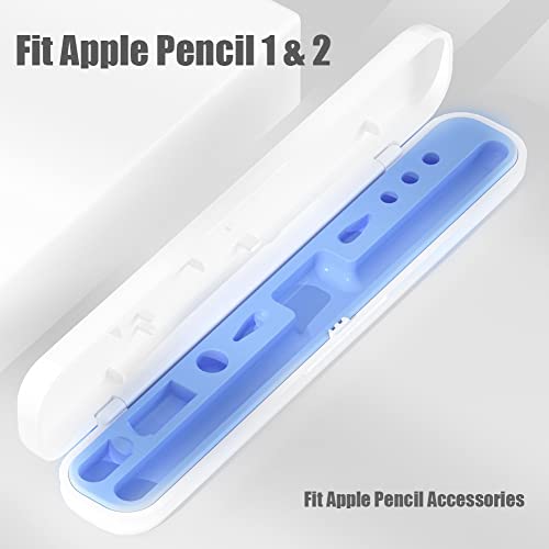 YINVA Pencil Case for Apple Pencil 2nd Generation and 1st Gen, Pencil Holder Storage Box Design for iPad Pencil Tips Accessories(Blue) - Image 2