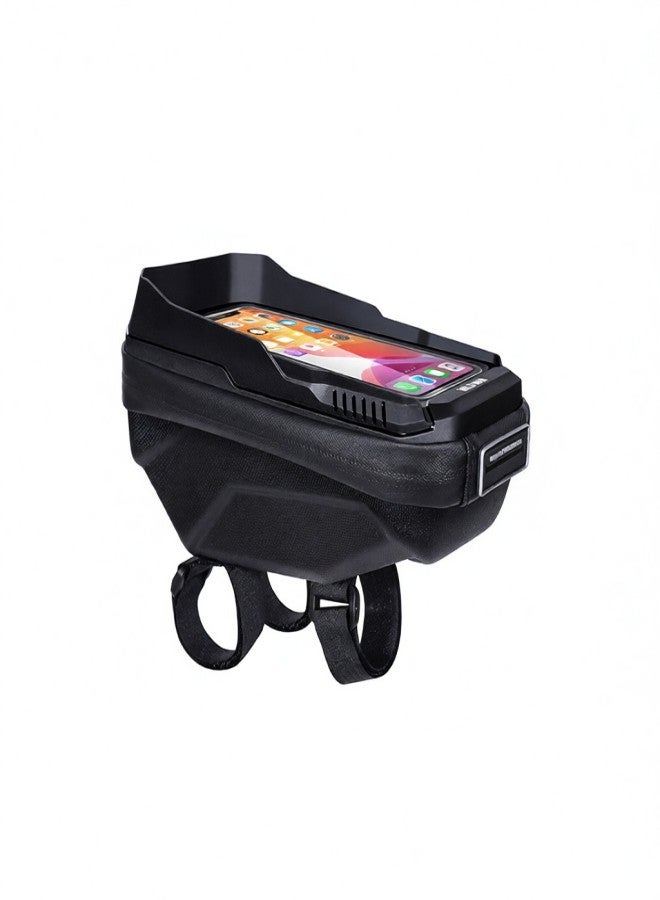WILD MAN Touch Screen Bike Handlebar Bag Waterproof Front Frame Top Tube Bicycle Pouch Large Capacity Cycling Front Storage Bag for 6.7in Large Screen - Image 4