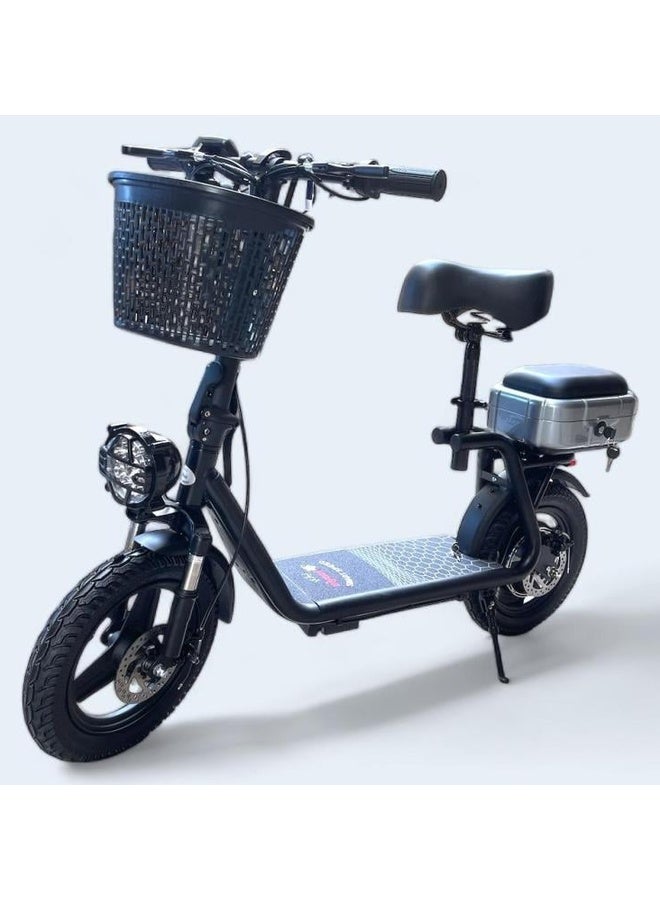 NIYAZI Scooter with basket and bag, 14-inch size