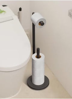 Stainless Steel Toilet Paper Holder Bathroom Toliet Decor Decoration Tissue Paper Roll Holder Free Standing Storage for Bathroom Floor Standing Toilet Roll Dispenser(Black) - pzsku/Z0C6E6A99A56511832A0DZ/45/_/1740738309/40509727-01c7-45d8-bc6b-2cc65b4e1f73