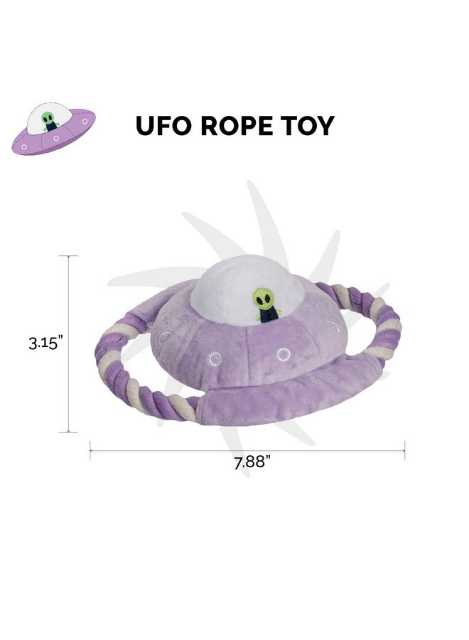 لعبة كلاب قطيفة صرير من فورهافن مع حبل شد للكلاب الصغيرة/المتوسطة، قابلة للغسل مع دعامات راف ستاف - حبل قطيفة على شكل مستكشفي الفضاء - لون أرجواني، مقاس واحد - Image 2