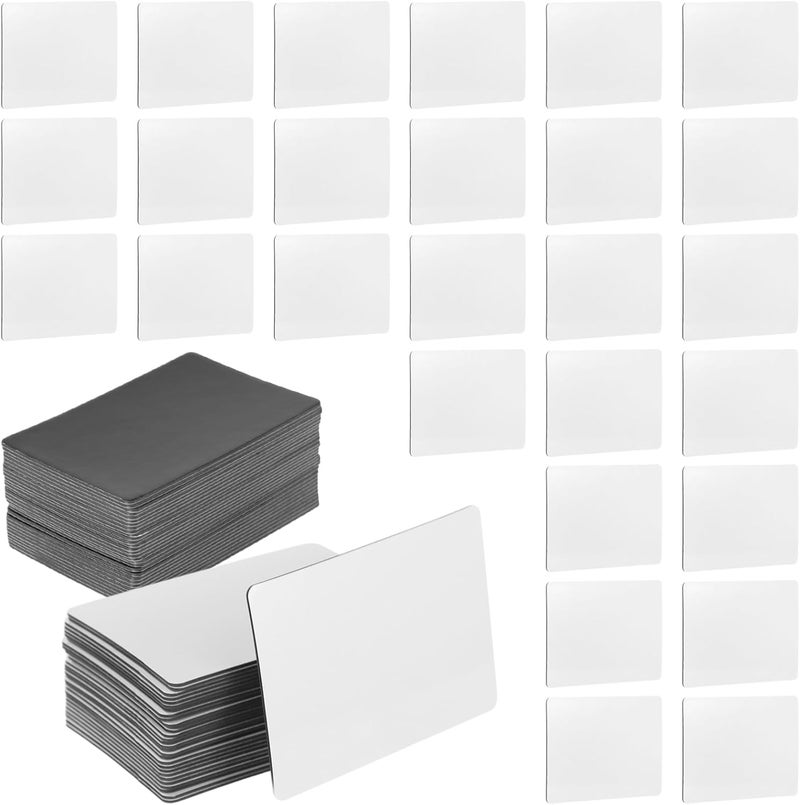 Heat Transfer Printing On 60 Pcs Sublimation Blanks, Customizable Adhesive Rectangles for Decoration at Office and Home, Black Smooth for Fridge - Image 3