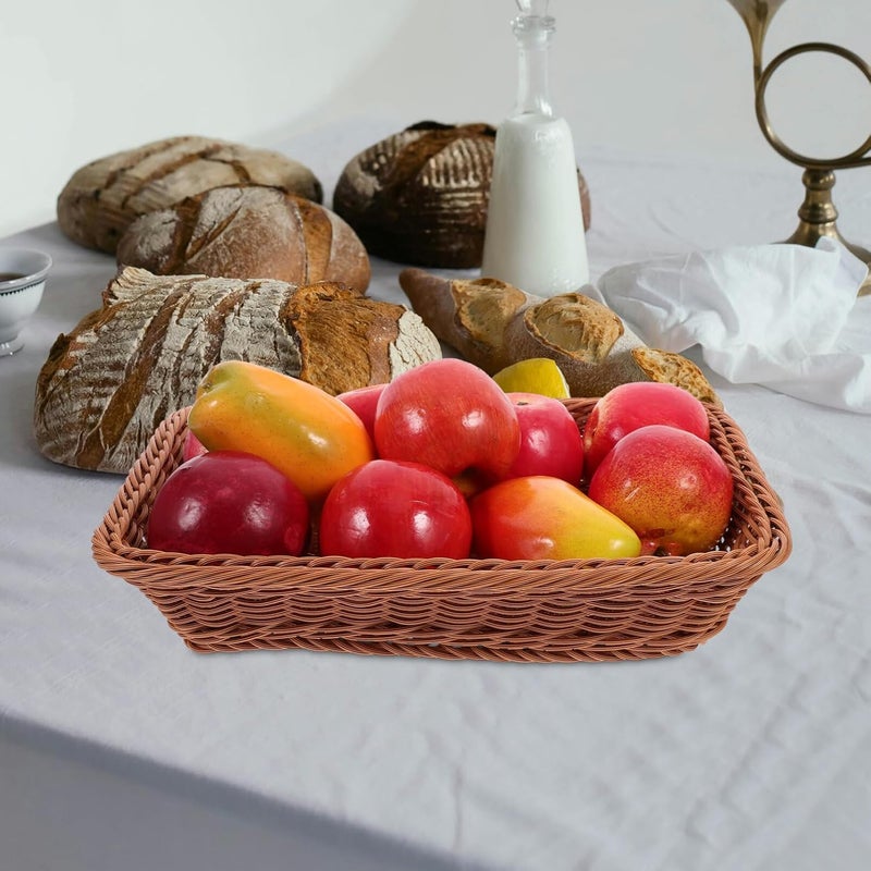 Repeated use trusted quality Toddmomy 2pcs Rectangular Woven Bread and Snack Serving Basket Imitation Rattan Storage Baskets for Food Fruits and Household Organization Gulf market standard build Multi-use qualified quality Spec compliant trusted quality Classic trendy design picks Temp resistant Any KSA address orderable Multiple local stock source Globally selected raw material Organized shipment arrange Practical design alternatives Global assemble options Ready-to-ship local stock Season change compatible build Moisture proof Wide use selected material Multi option design Easy transit optimized build Modern color selections Daily universal pick Daily repeated use trusted quality In-house warehouse packing Diverse operation compatible Space saving Salt mist resistant - Image 3