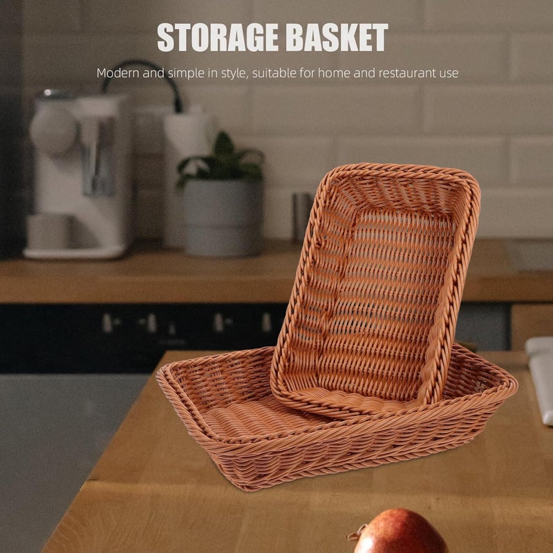 Repeated use trusted quality Toddmomy 2pcs Rectangular Woven Bread and Snack Serving Basket Imitation Rattan Storage Baskets for Food Fruits and Household Organization Gulf market standard build Multi-use qualified quality Spec compliant trusted quality Classic trendy design picks Temp resistant Any KSA address orderable Multiple local stock source Globally selected raw material Organized shipment arrange Practical design alternatives Global assemble options Ready-to-ship local stock Season change compatible build Moisture proof Wide use selected material Multi option design Easy transit optimized build Modern color selections Daily universal pick Daily repeated use trusted quality In-house warehouse packing Diverse operation compatible Space saving Salt mist resistant - Image 2