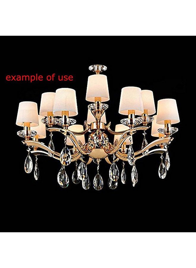 BIHRTC (38mm, Clear-38mm) - 12Pcs38mm Clear Crystal Teardrop Chandelier Prisms Parts Hanging Galss Crystal Pendants Beads +50pcs Metal Split Ring + 50pcs 14mm Octagonal Beads - Image 5